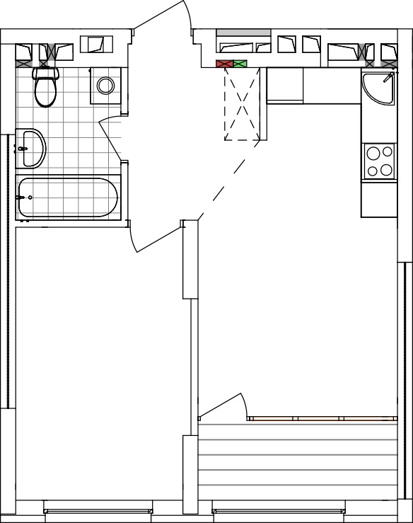 -кімнатна у ЖК Варшавський 2