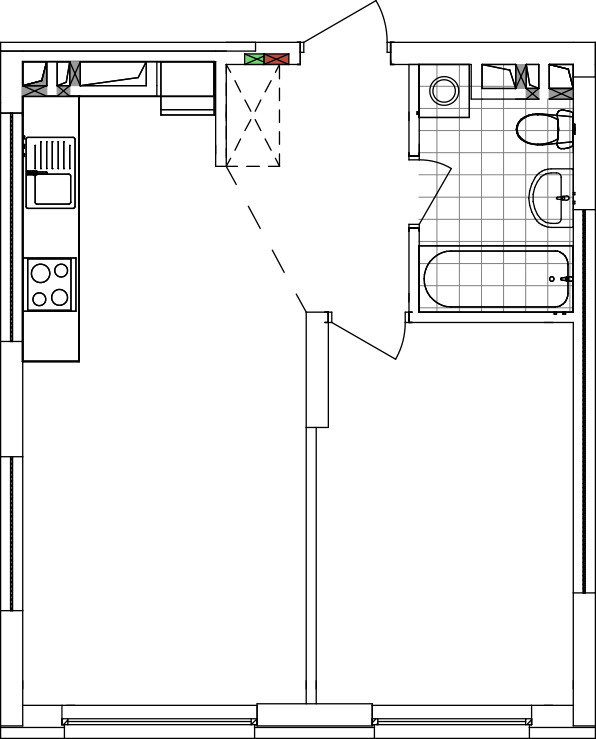 -кімнатна у ЖК Варшавський 2