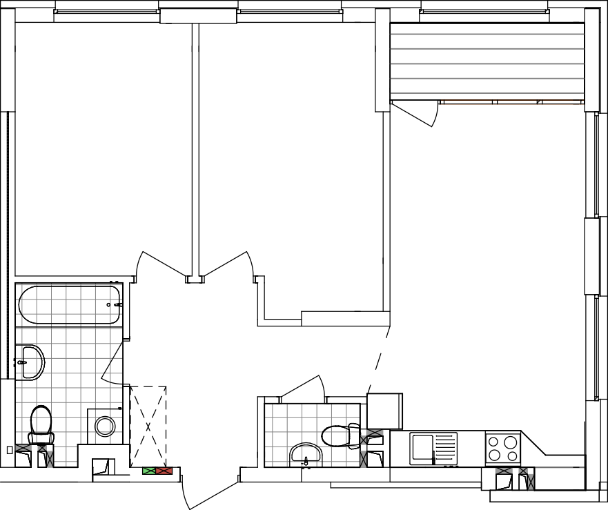 -кімнатна у ЖК Варшавський 2