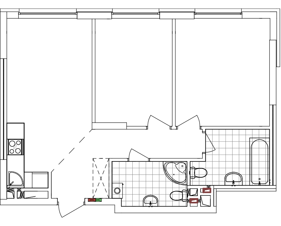-кімнатна у ЖК Варшавський 2