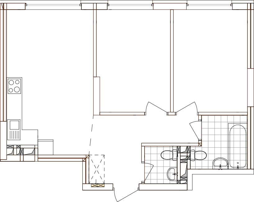 -кімнатна у ЖК Варшавський 2