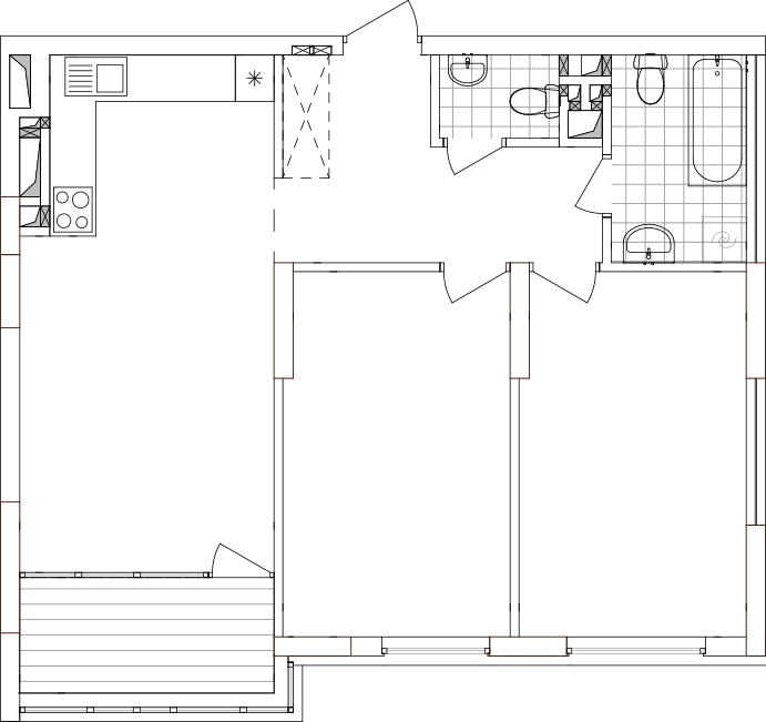 -кімнатна у ЖК Варшавський 2