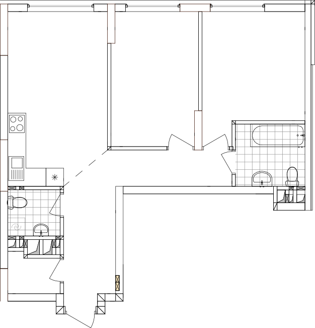 -кімнатна у ЖК Варшавський 2