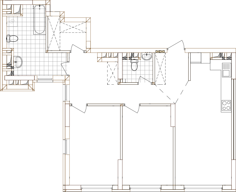 -кімнатна у ЖК Варшавський 2