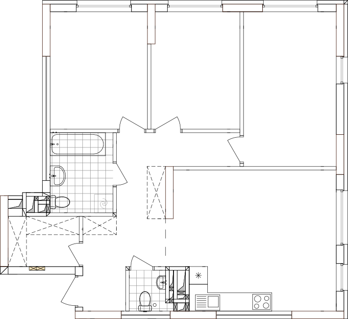 -кімнатна у ЖК Варшавський 2