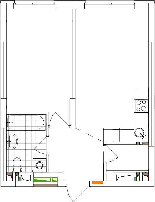 -кімнатна у ЖК Варшавський 2