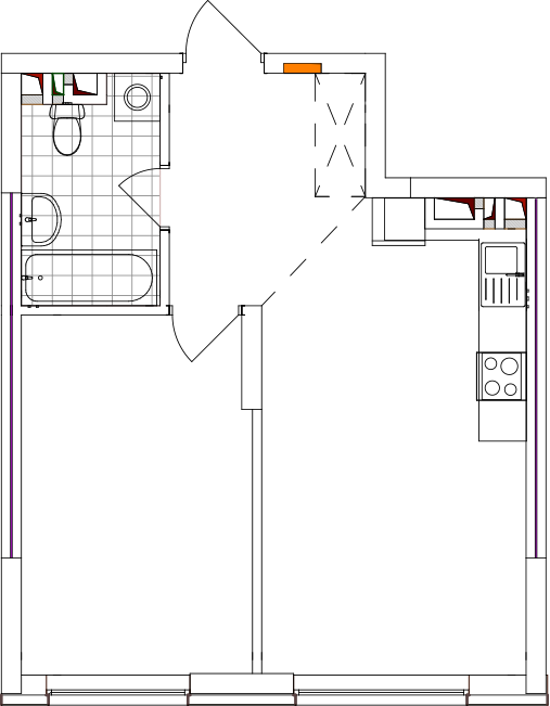 -кімнатна у ЖК Варшавський 2