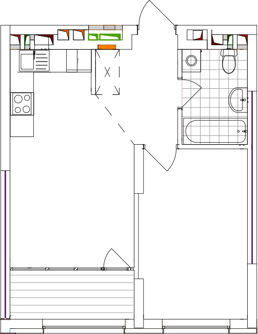 -кімнатна у ЖК Варшавський 2