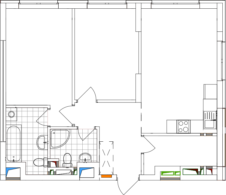 -кімнатна у ЖК Варшавський 2