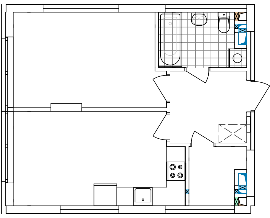-кімнатна у ЖК Варшавський 2