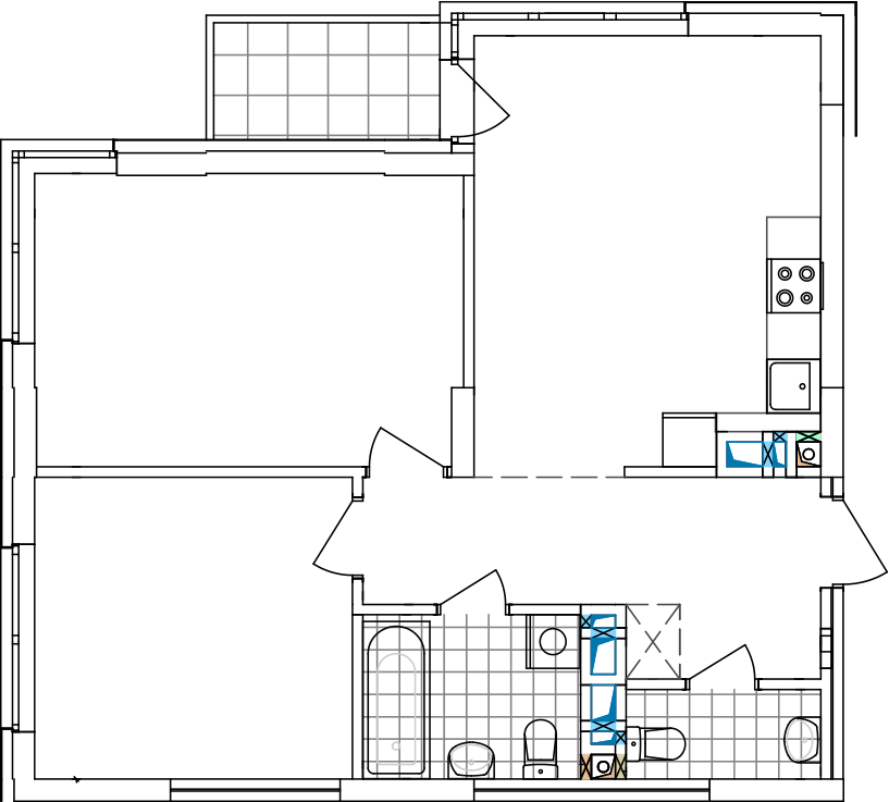 -кімнатна у ЖК Варшавський 2
