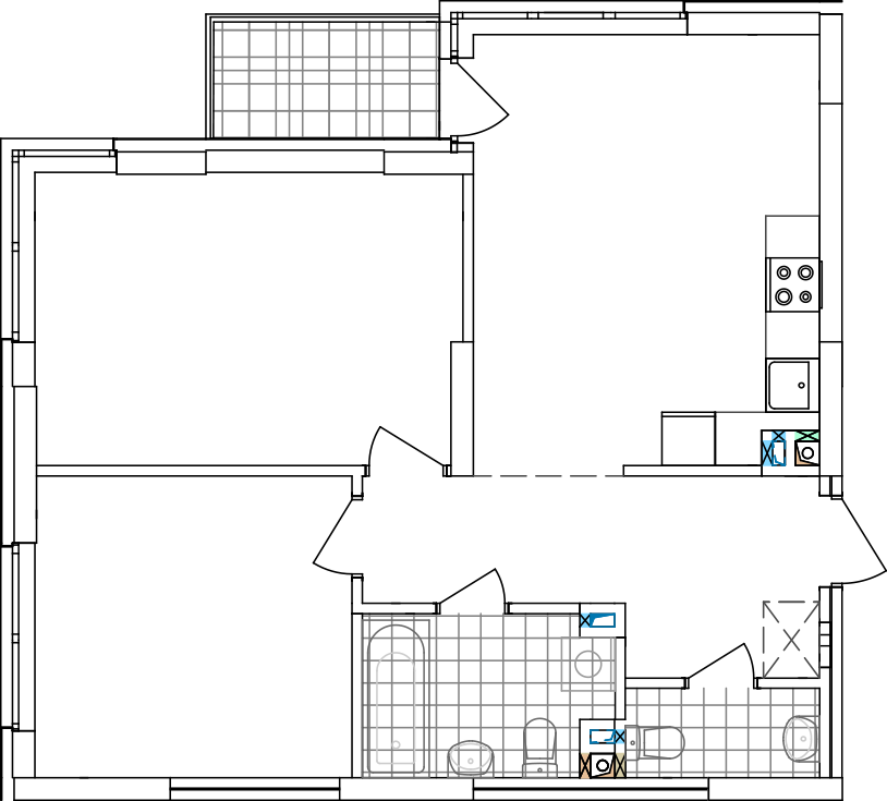 -кімнатна у ЖК Варшавський 2