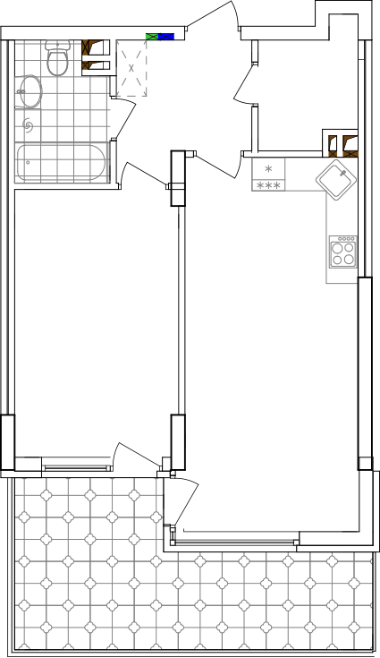 -кімнатна у ЖК Варшавський 2