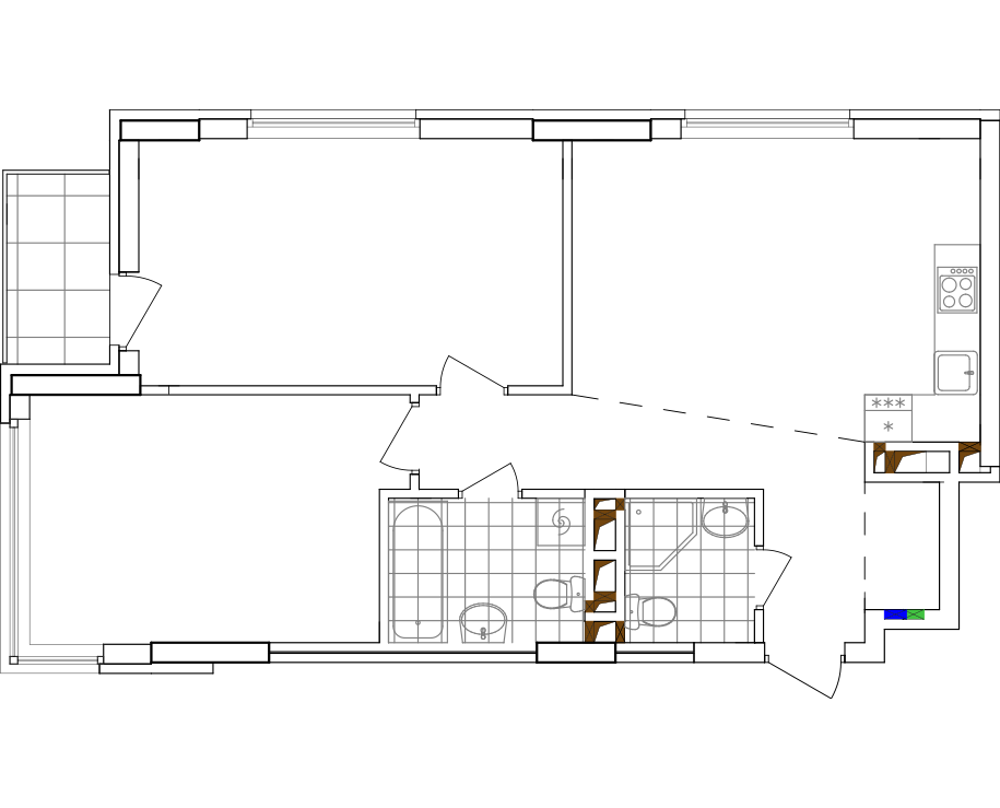 -кімнатна у ЖК Варшавський 2