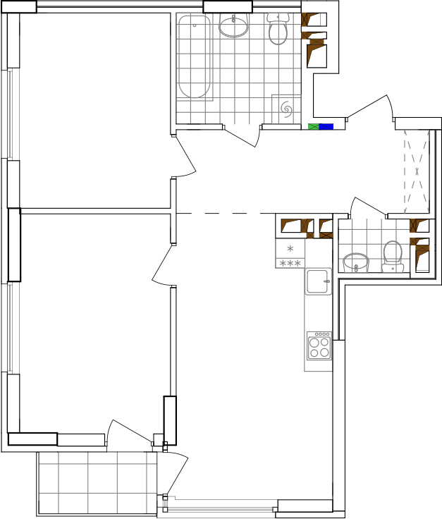 -кімнатна у ЖК Варшавський 2