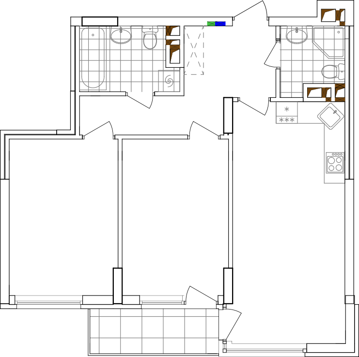 -кімнатна у ЖК Варшавський 2