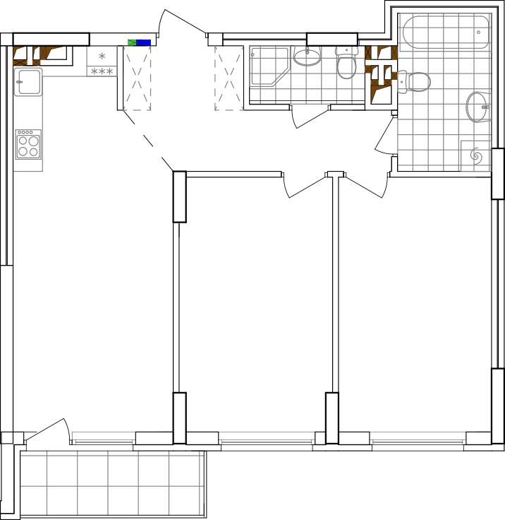 -кімнатна у ЖК Варшавський 2