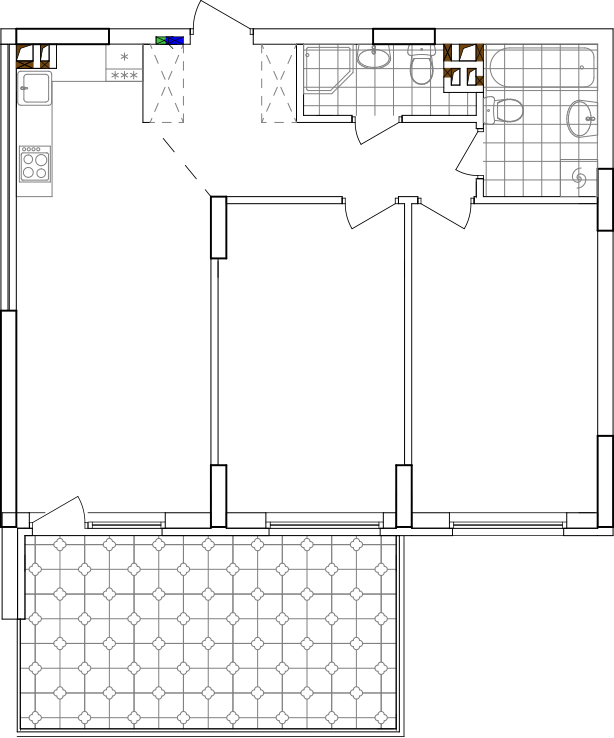 -кімнатна у ЖК Варшавський 2