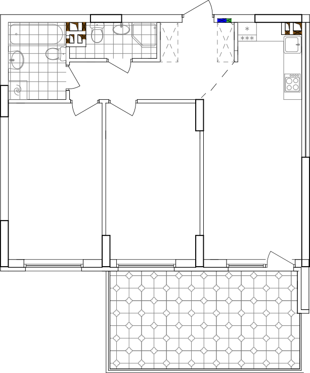 -кімнатна у ЖК Варшавський 2