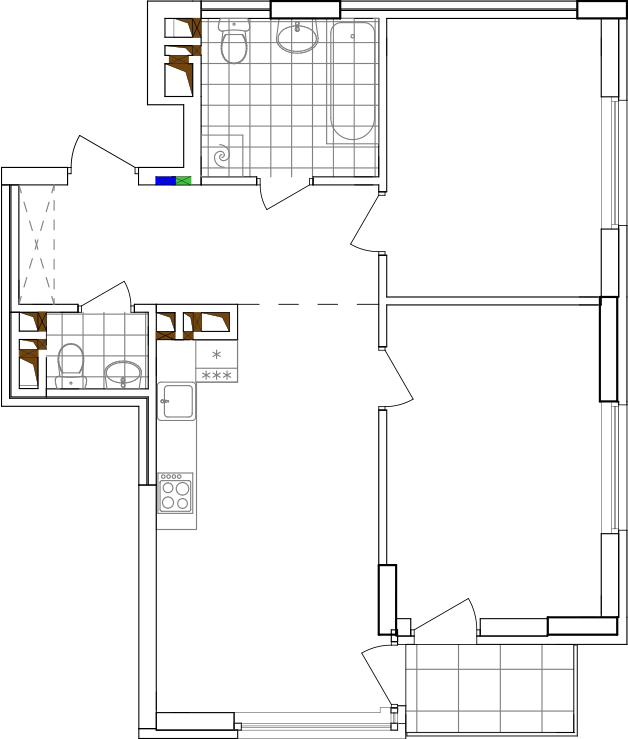 -кімнатна у ЖК Варшавський 2