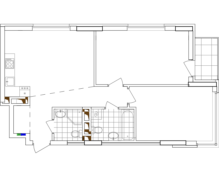 -кімнатна у ЖК Варшавський 2