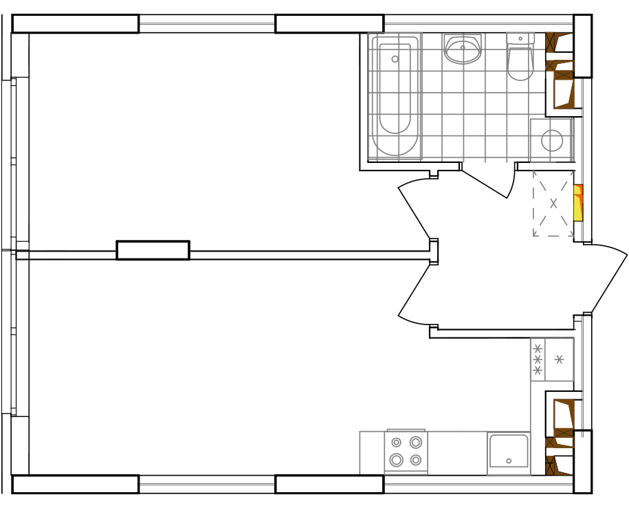 -кімнатна у ЖК Варшавський 2