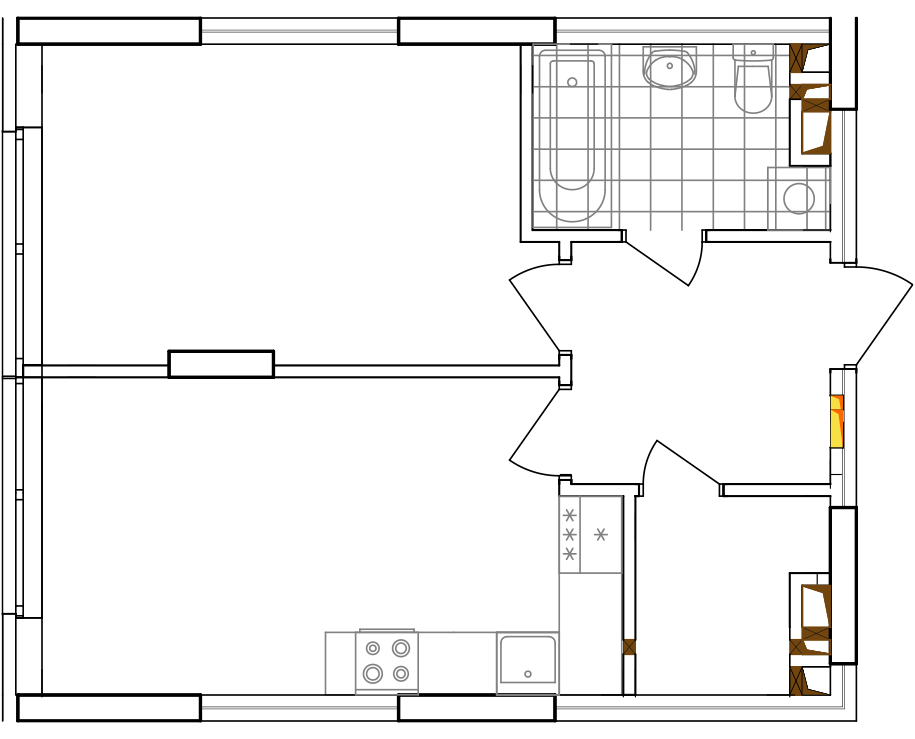 -кімнатна у ЖК Варшавський 2