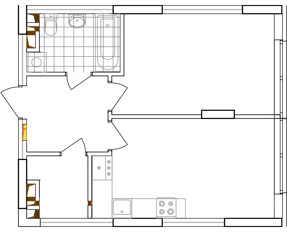 -кімнатна у ЖК Варшавський 2