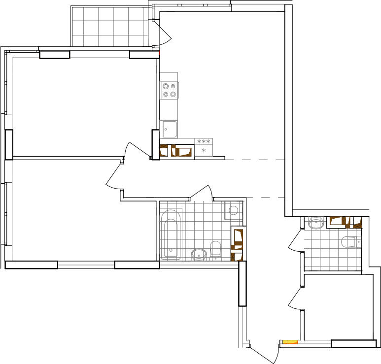 -кімнатна у ЖК Варшавський 2