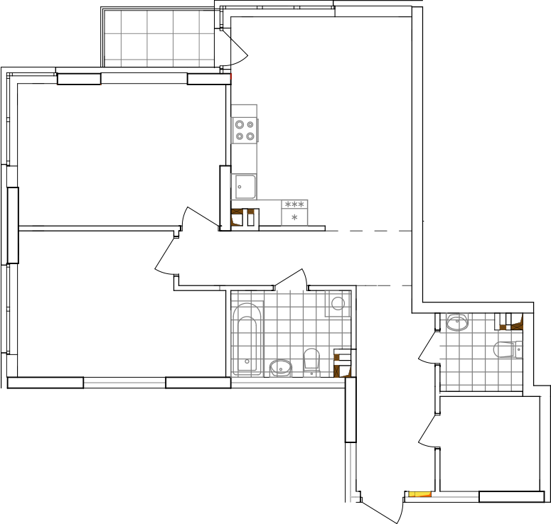 -кімнатна у ЖК Варшавський 2