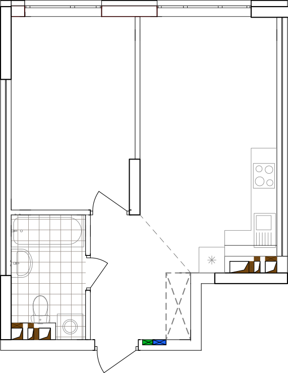 -кімнатна у ЖК Варшавський 2