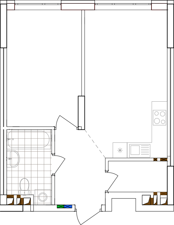-кімнатна у ЖК Варшавський 2