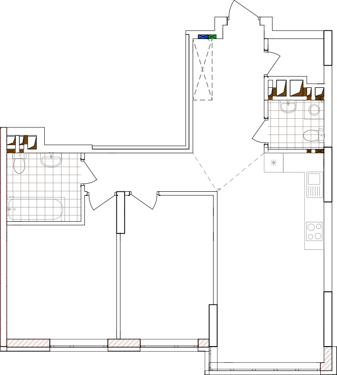 -кімнатна у ЖК Варшавський 2
