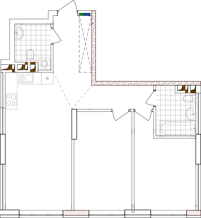 -кімнатна у ЖК Варшавський 2
