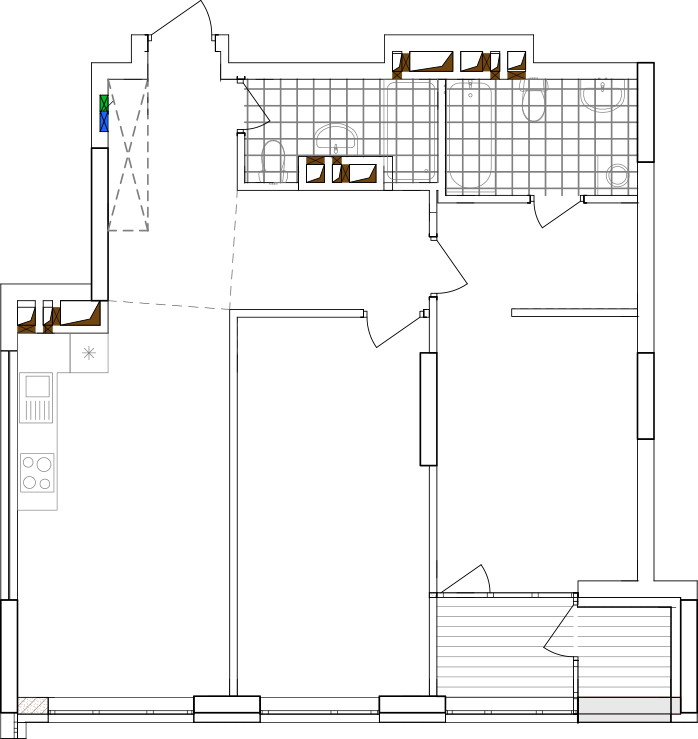 -кімнатна у ЖК Варшавський 2