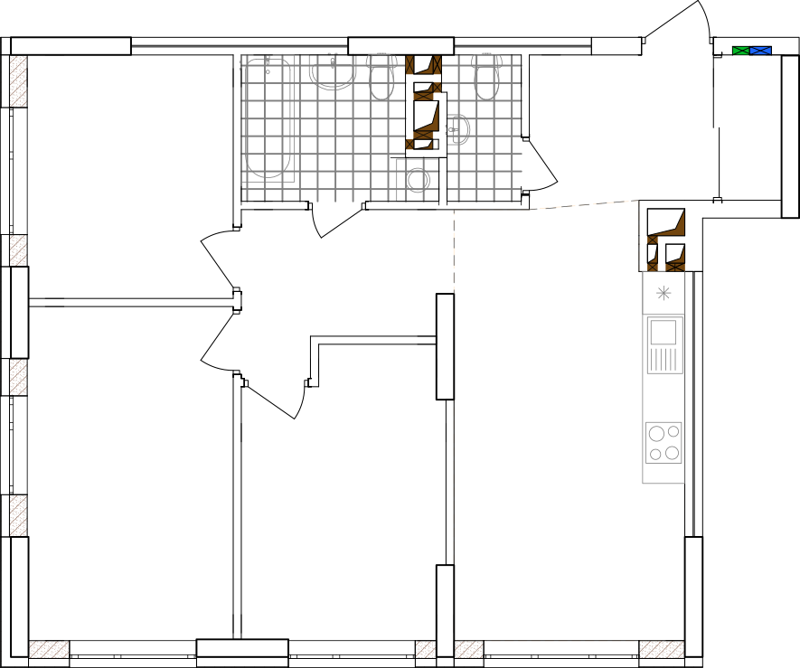 -кімнатна у ЖК Варшавський 2