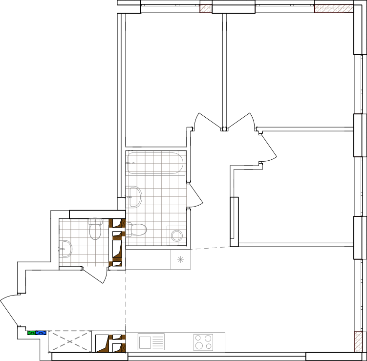 -кімнатна у ЖК Варшавський 2