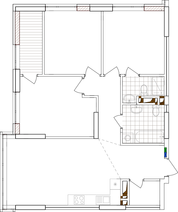 -кімнатна у ЖК Варшавський 2