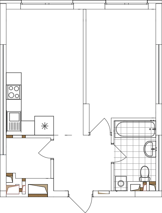 -кімнатна у ЖК Варшавський 2