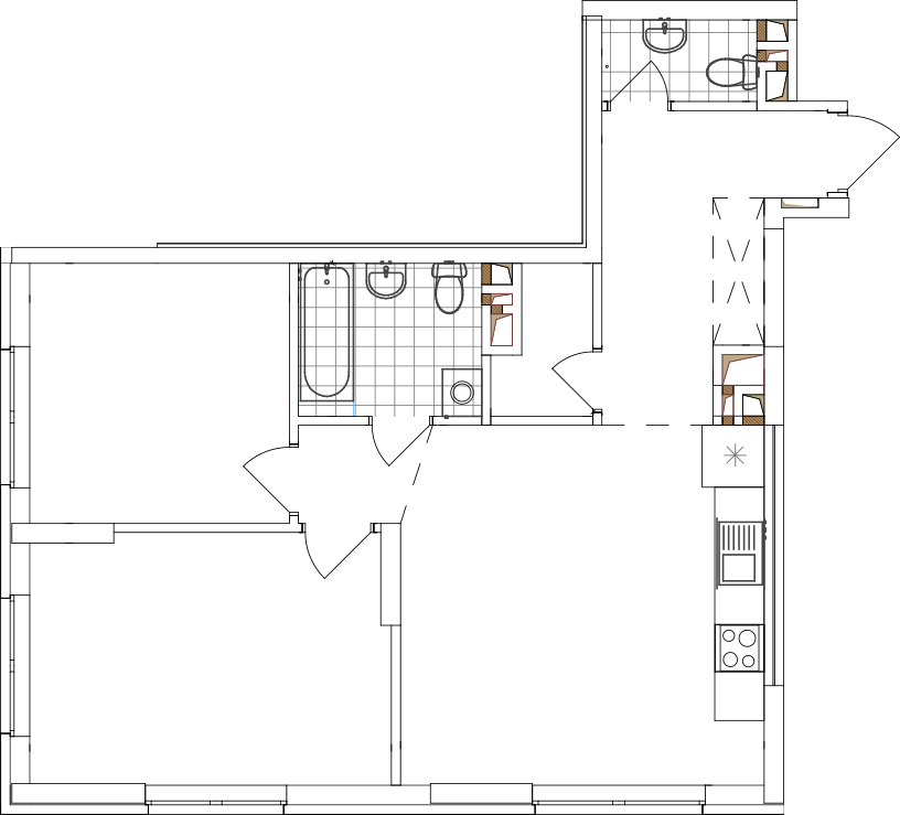 -кімнатна у ЖК Варшавський 2