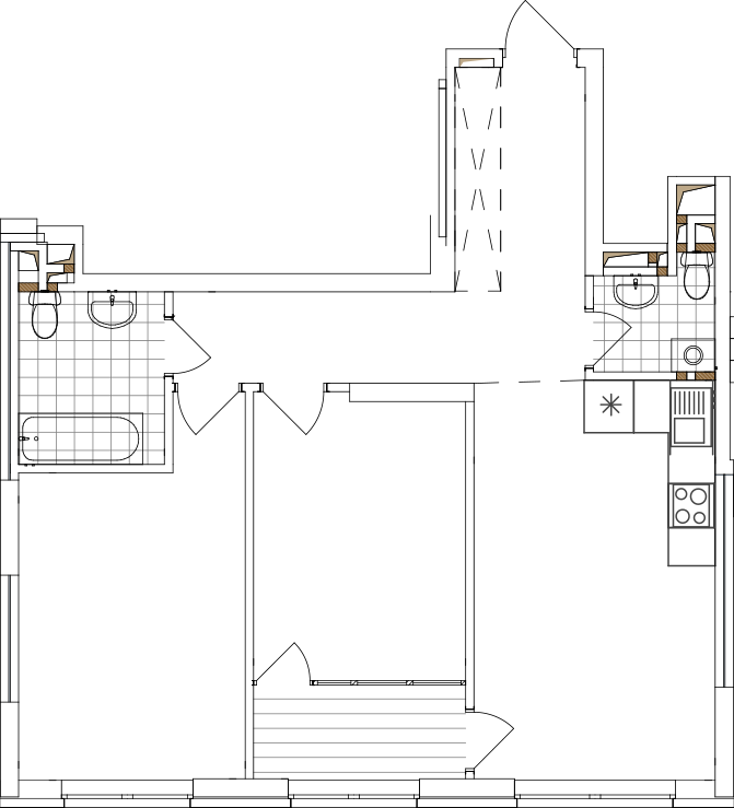 -кімнатна у ЖК Варшавський 2