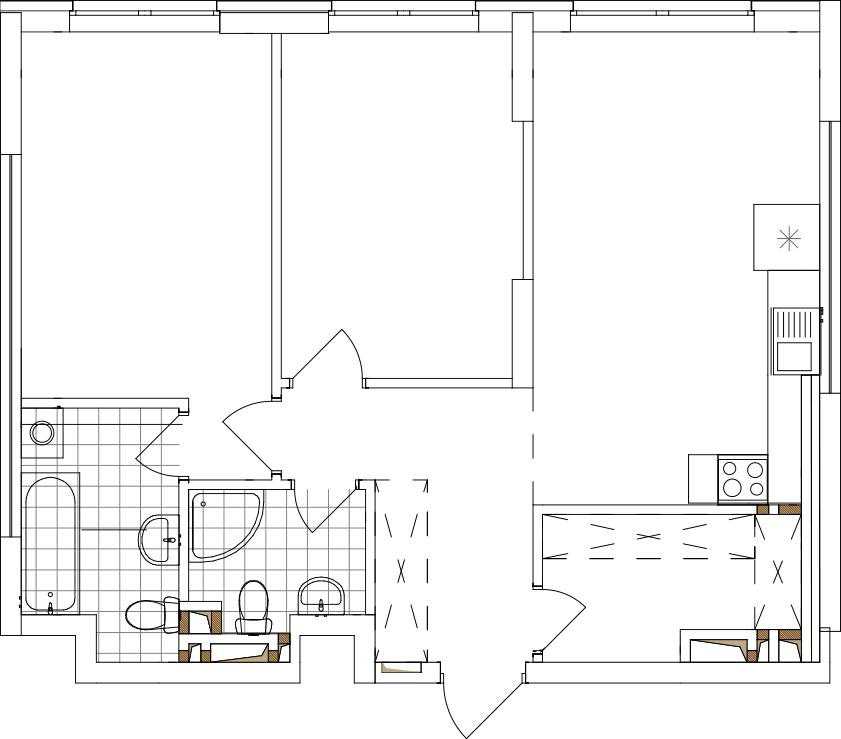 -кімнатна у ЖК Варшавський 2
