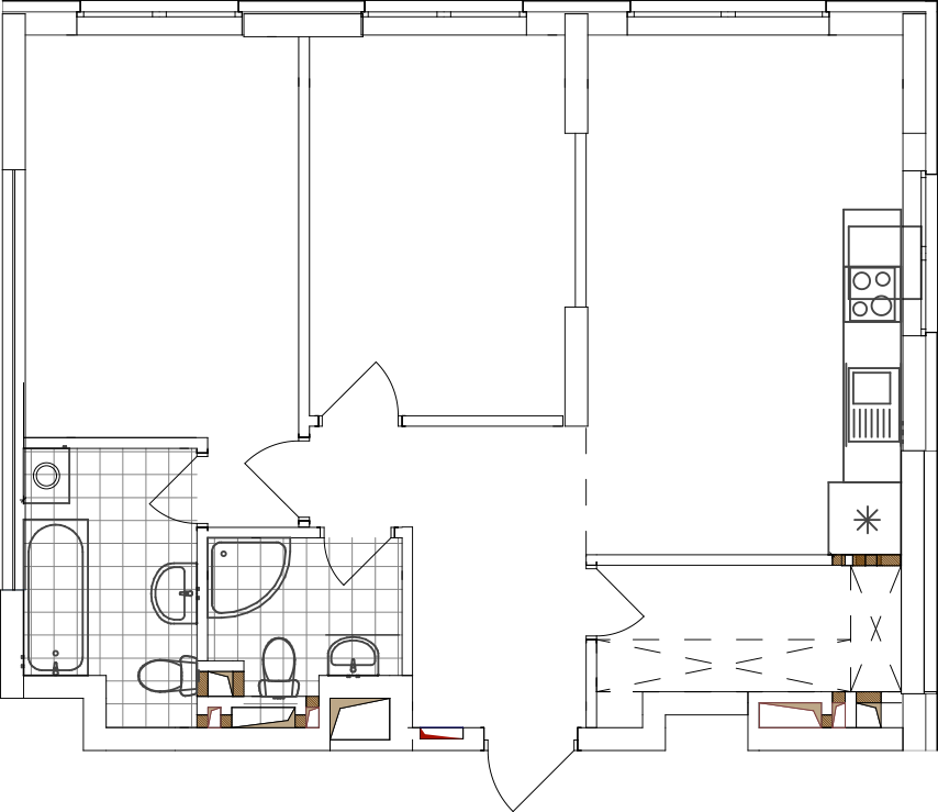 -кімнатна у ЖК Варшавський 2