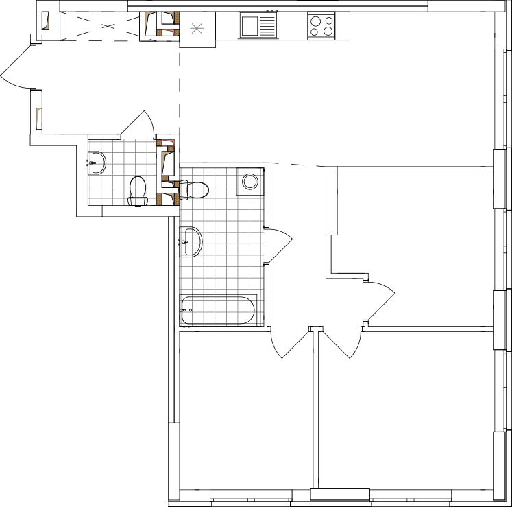 -кімнатна у ЖК Варшавський 2