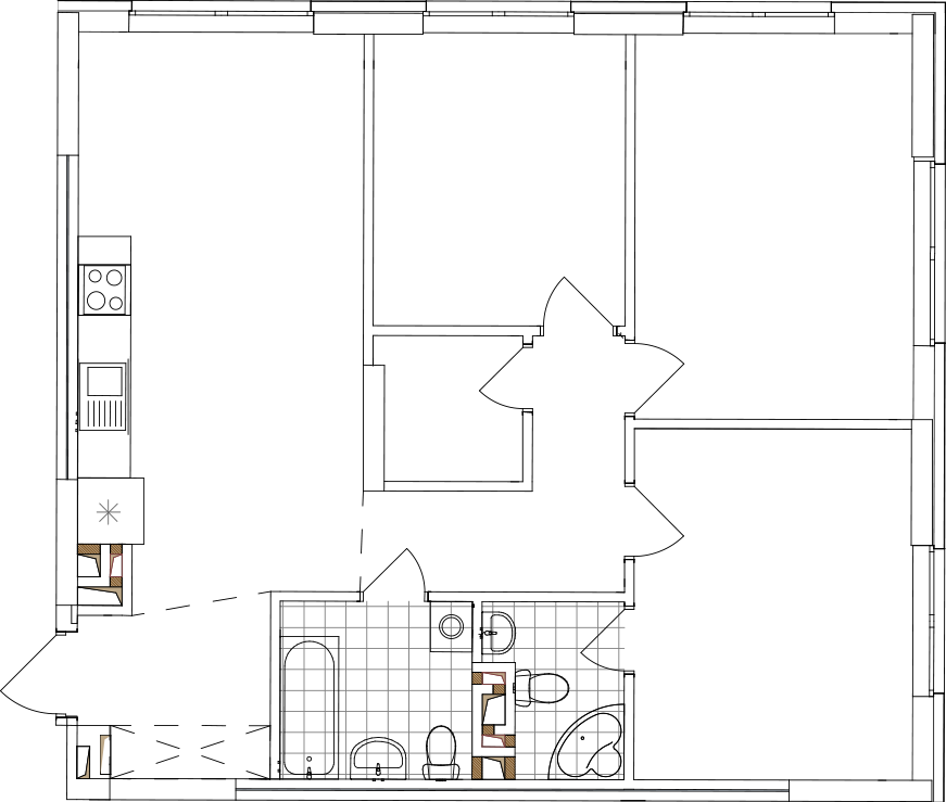 -кімнатна у ЖК Варшавський 2